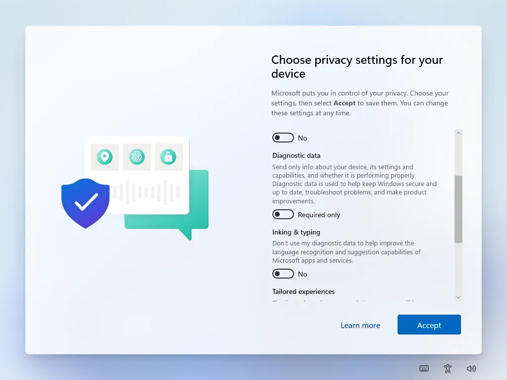 Privacy Options 2: Turn off